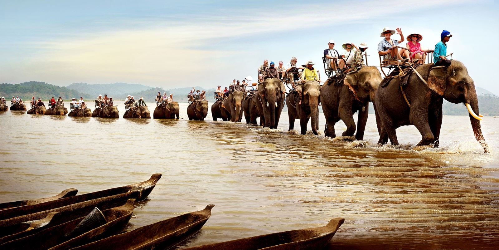 Elephant ride in Buon Me Thuot  Vietnam